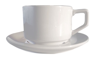 熱轉印馬克杯126 --- 熱轉印白色半瓷咖啡杯盤