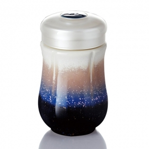 15-D1590-1 雪晶心情隨身杯 棕紫色單層環保杯320ml