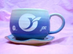 HKC202  咖啡杯盤 + 雕刻LOGO