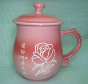 情人節禮物 V7002 鶯歌陶瓷雕刻杯 七夕情人節禮物